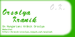 orsolya kranik business card