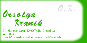 orsolya kranik business card